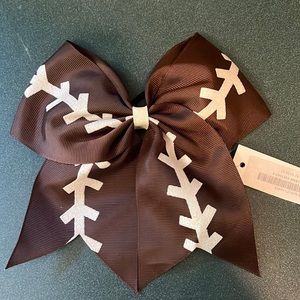 Football hair bow large